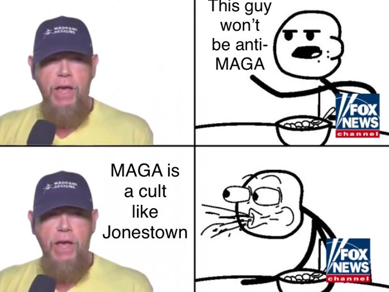 Jonestown moment on live TV sparks debate over cult of personality at a Trump rally